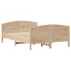 vidaXL Bed Frame without Mattress 150x200 cm King Size Solid Wood Pine
