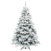 vidaXL Artificial Christmas Tree with 300 LEDs White 240 cm PE and PVC