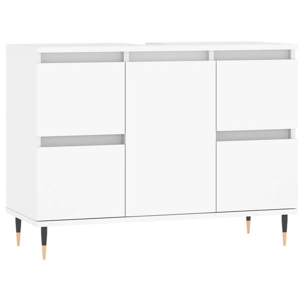 vidaXL Bathroom Cabinet White 80x33x60 cm Engineered Wood