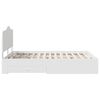 vidaXL Bed Frame with Headboard White 150 x 200 cm Engineered Wood