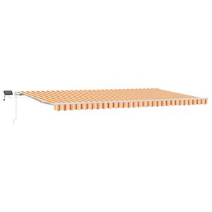 vidaXL Retractable Awning Yellow and Orange 600 x 350 cm