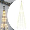 vidaXL LED Christmas Tree on Flagpole 550 LEDs Warm White 300 cm