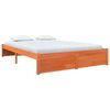 vidaXL Bed Frame Wax Brown 160 x 200 cm Solid Pine Wood