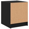 vidaXL Bedside Cabinet with Glass Door Black 35x37x42 cm