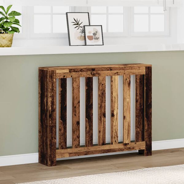 vidaXL Radiator Cover Old Wood 104x20x82 cm Engineered Wood