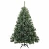 vidaXL Artificial Christmas Tree with 150 LEDs Green 120 cm PE and PVC