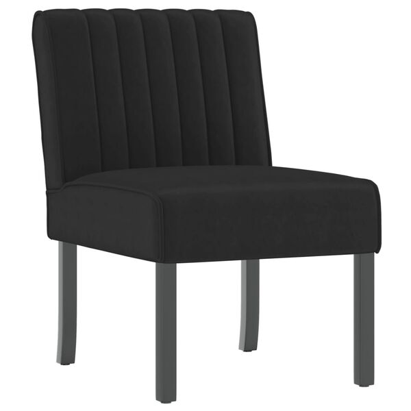 vidaXL Slipper Chair Black Velvet