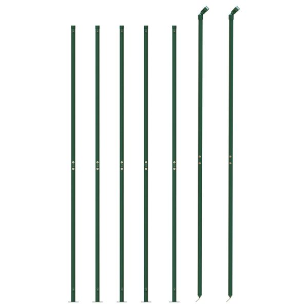 vidaXL Wire Mesh Fence with Flange Green 2.2x10 m