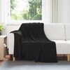 vidaXL Throw Blankets 24 pcs Black 200 x 150 cm Fleece