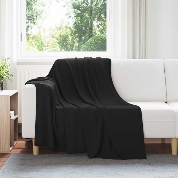 vidaXL Throw Blankets 24 pcs Black 200 x 150 cm Fleece