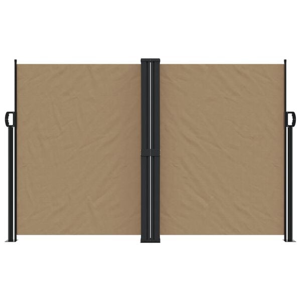 vidaXL Retractable Side Awning Taupe 160x1200 cm