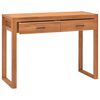 vidaXL Desk with 2 Drawers 100x40x75 cm Teak Wood