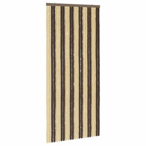 vidaXL Insect Curtain Chenille Dark Brown and Beige 100 x 220 cm