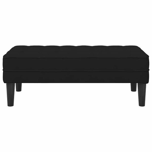 vidaXL Bench with Cushion Black 113 x 57 x 39 cm Velvet