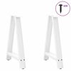 vidaXL Dining Table Legs A-Shaped 2 pcs White 50x(72-73) cm Steel