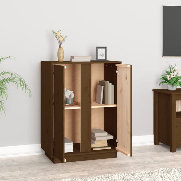 vidaXL Sideboard Honey Brown 60x35x80 cm Solid Wood Pine