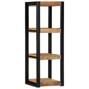 vidaXL Wall Shelf 35x35x100 cm Solid Rough Wood Mango