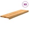 vidaXL Stair Treads 8 pcs Light Brown 90x30x2 cm Solid Wood Oak