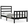 vidaXL Bed Frame without Mattress Black 90x200 cm Solid Wood Pine