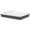 vidaXL Bed Frame without Mattress Grey Solid Wood Double