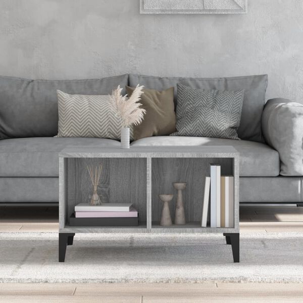vidaXL Coffee Table Grey Sonoma 60x50x36.5 cm Engineered Wood