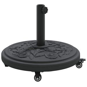vidaXL Parasol Base 15.6 kg Black Iron Circular