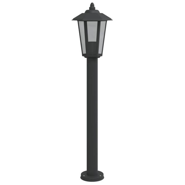 vidaXL Outdoor Floor Lamp Black 80 cm Stainless Steel