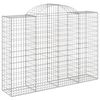 vidaXL Arched Gabion Baskets 13 pcs 200x50x140/160 cm Galvanised Iron