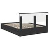 vidaXL Storage Bed with Headboard Black 150 x 200 cm Engineered Wood