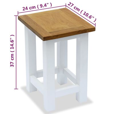 vidaXL End Tables 2 pcs 27x24x37 cm Solid Oak Wood