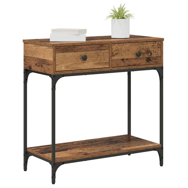 vidaXL Console Table Old wood 75 x 34.5 x 75 cm Engineered wood