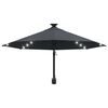 vidaXL Wall-mounted Garden Parasol with LEDs 300 cm Anthracite