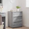 vidaXL Storage Cabinet Grey Sonoma 60 x 48 x 81 cm Engineered Wood