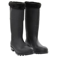 vidaXL Rian Boots with Removable Socks Black Size 45 PVC