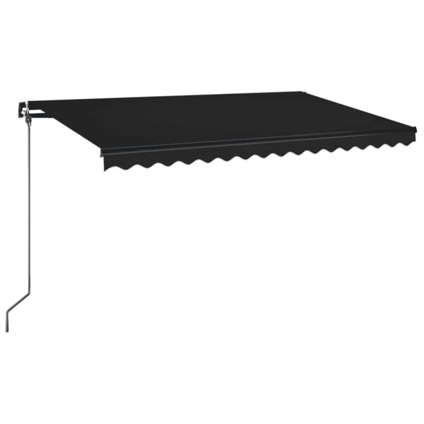 vidaXL Manual Retractable Awning 450x350 cm Anthracite