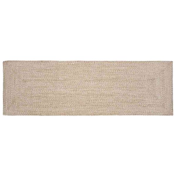 vidaXL Area Rugs Rectangular Natural and White 60 x 250 cm Jute