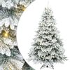 vidaXL Artificial Christmas Tree with 300 LEDs White 240 cm PE and PVC
