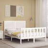 vidaXL Bed Frame without Mattress White 140x200 cm Solid Wood Pine
