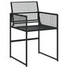 vidaXL 9 Piece Garden Dining Set Black Poly Rattan