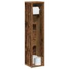 vidaXL Bathroom Cabinet with Roll Holder Old Wood 20.5x20x90 cm