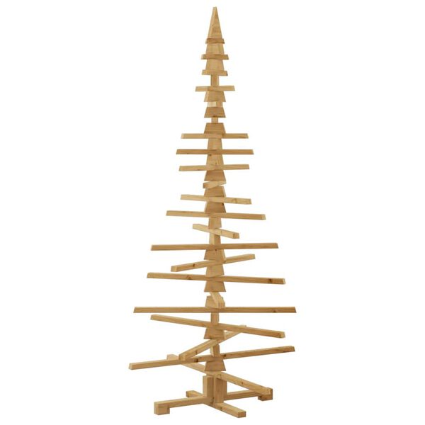 vidaXL Wooden Christmas Tree with Stand Brown 180 cm Solid pine wood