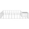 vidaXL Dog Kennel Silver 15.73 m² Steel