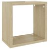 vidaXL Wall Cube Shelves 4 pcs Sonoma Oak 26x15x26 cm