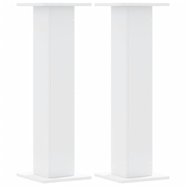 vidaXL Plant Stands 2 pcs White 30x30x95 cm Engineered Wood