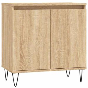 vidaXL Bathroom Cabinet Sonoma Oak 58x33x60 cm Engineered Wood