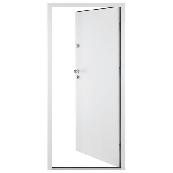 vidaXL Front Door White 100x200 cm Aluminium