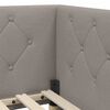 vidaXL Corner Bed Frame with Headboard Taupe 80 x 200 cm Fabric
