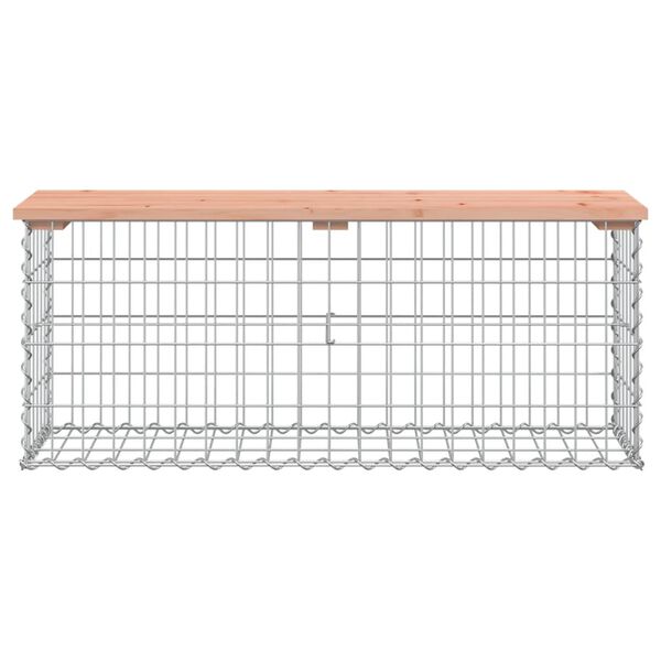 vidaXL Garden Bench Gabion Design 103x31.5x42 cm Solid Wood Douglas