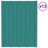 vidaXL Roof Panel 12 pcs Green 60 x 45 cm Galvanised steel