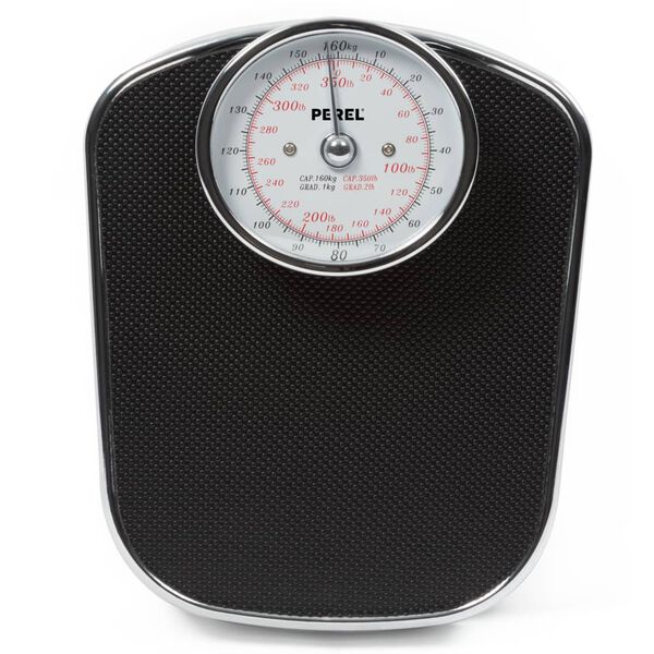 Perel Analog Bathroom Scale 160 kg Black